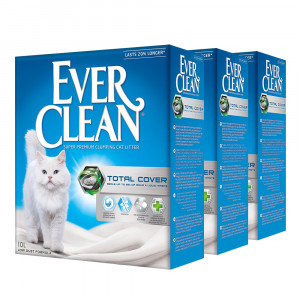 ПР0046514*3 Наполнитель для кошачьего туалета Total Cover комкующийся с микрогранулами 10л (упаковка - 3 шт) EVER CLEAN