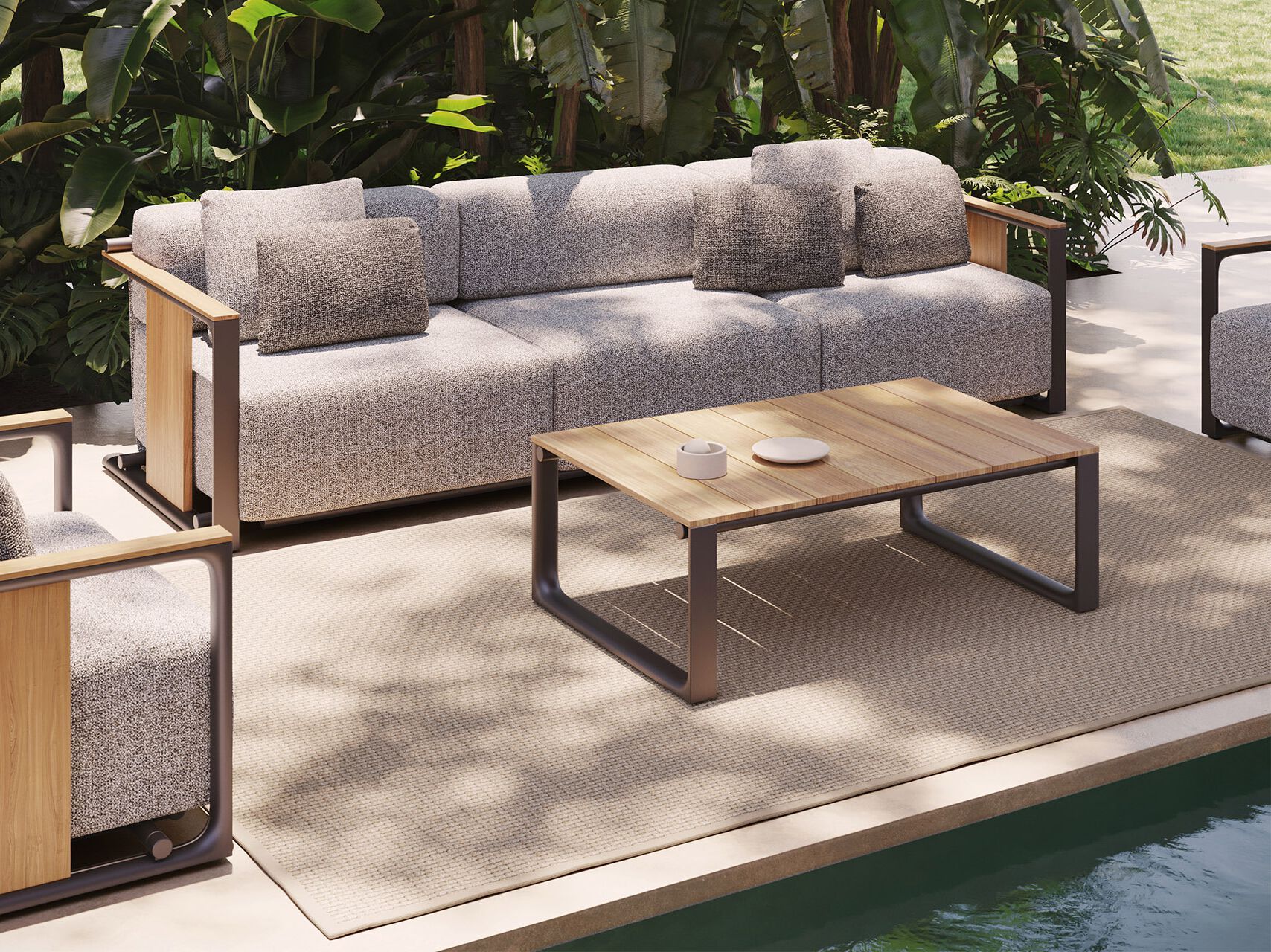 Прямоугольный садовый стол из тикового дерева Vondom Тулум ARCH-00117494 - Вид №3