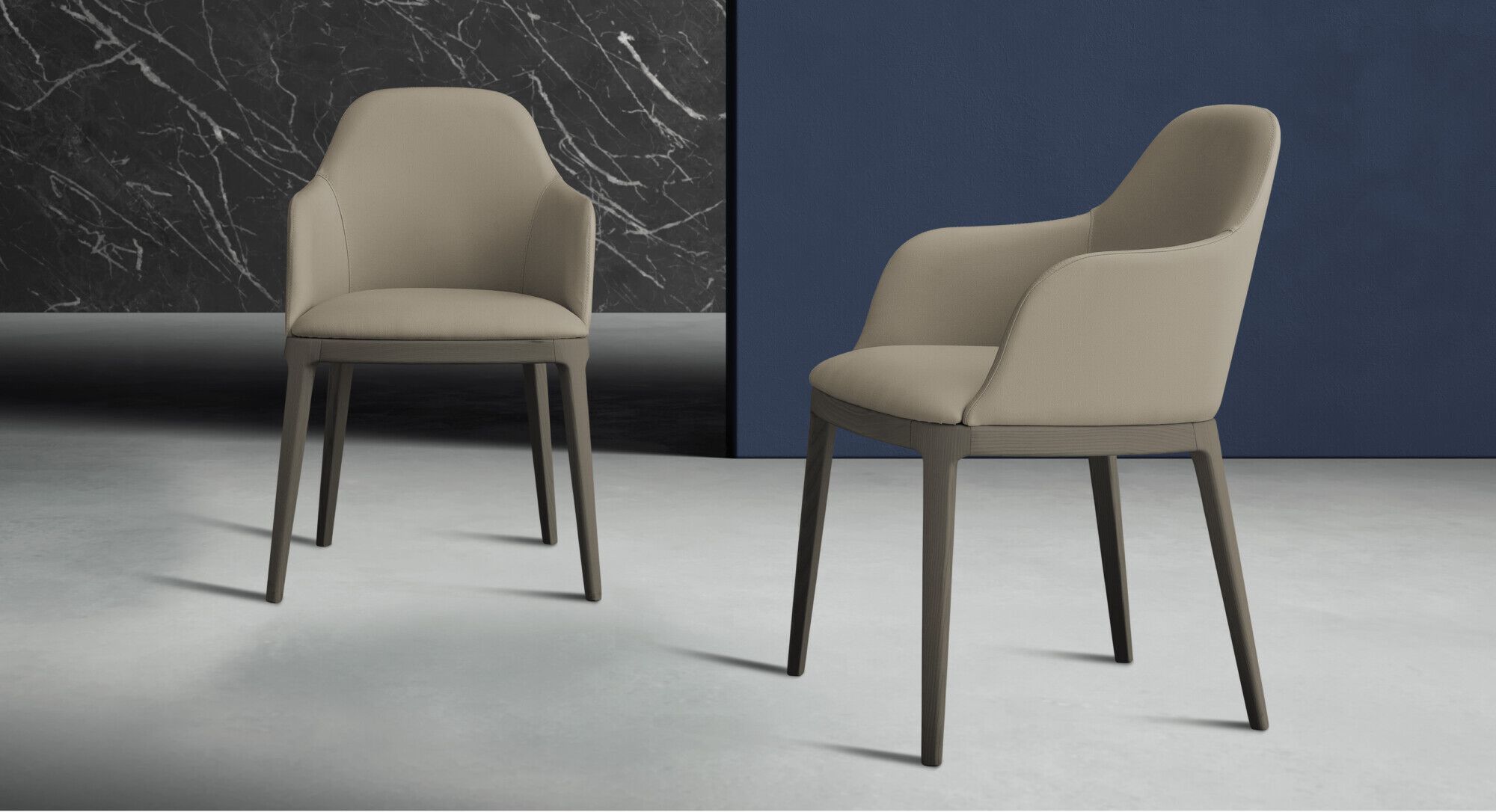 Кожаный стул с подлокотниками Devina Nais ANVERSA ARCH-00010227 - Вид №1