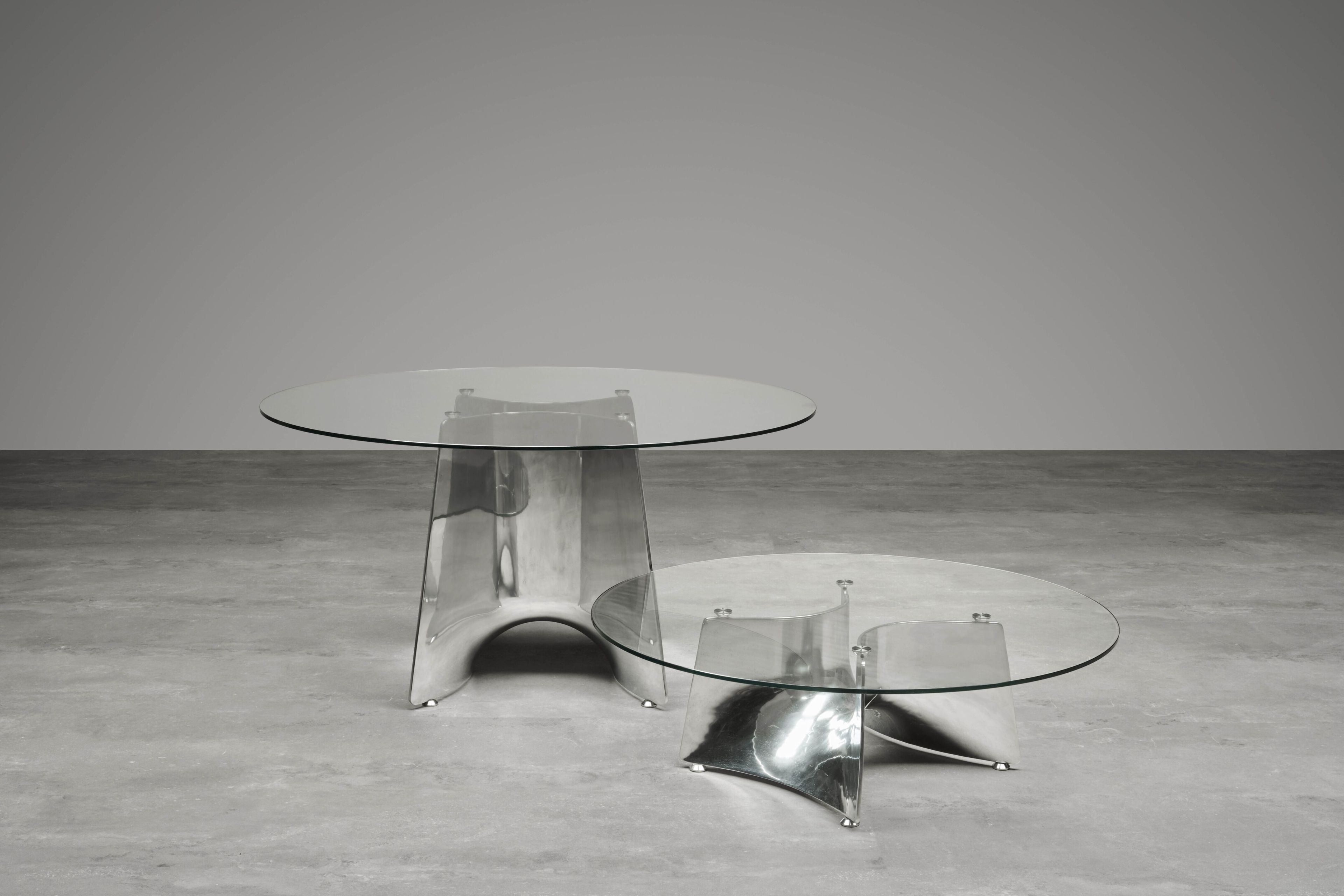 Низкий круглый журнальный столик из алюминия и стекла BALERI ITALIA Bentz ARCH-00145225 - Вид №3