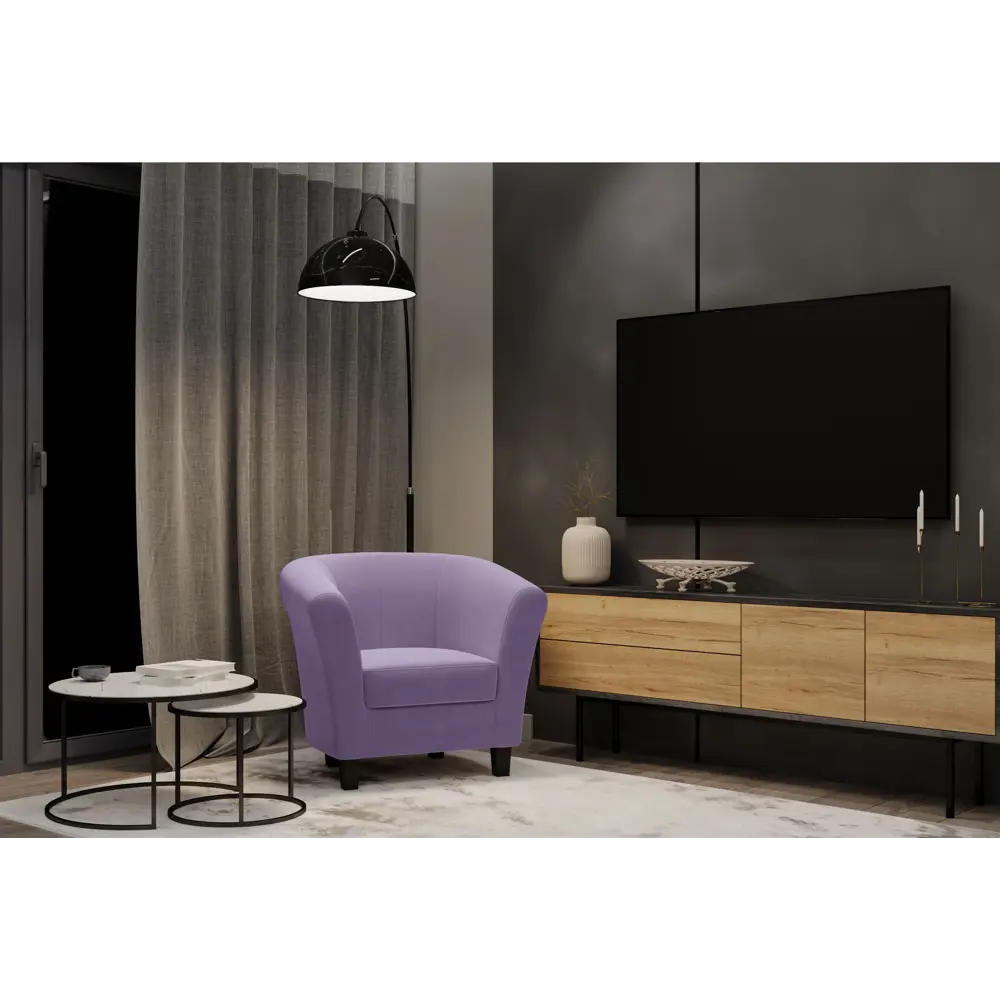 Кресло полиэстер Seasons Марсель CAMARO23 сиреневое 85x73x77 см STLM-2180821 - Вид №3