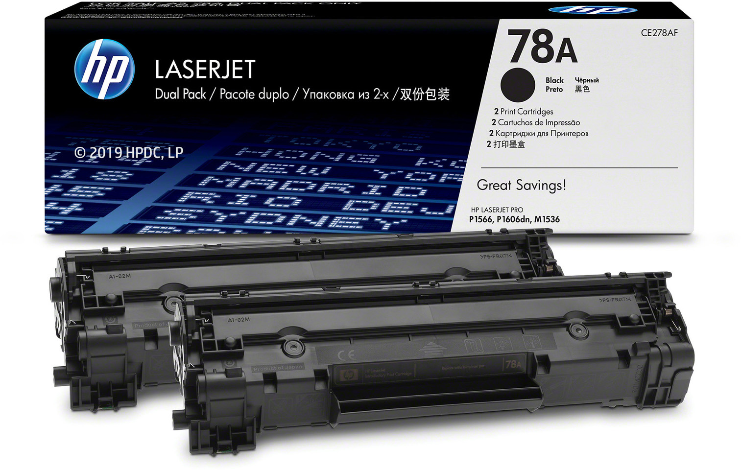 CE278AF 78a black dual pk lj toner cartridge HP Santreyd  - Вид №2