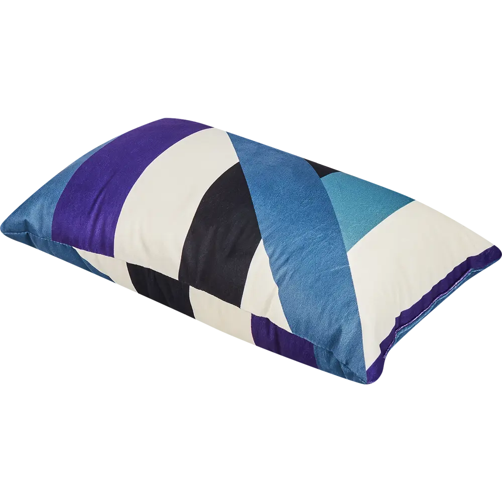 Подушка Геометрия 30х50 Бархат Синяя SEASONS STLM-2046503 - Вид №1