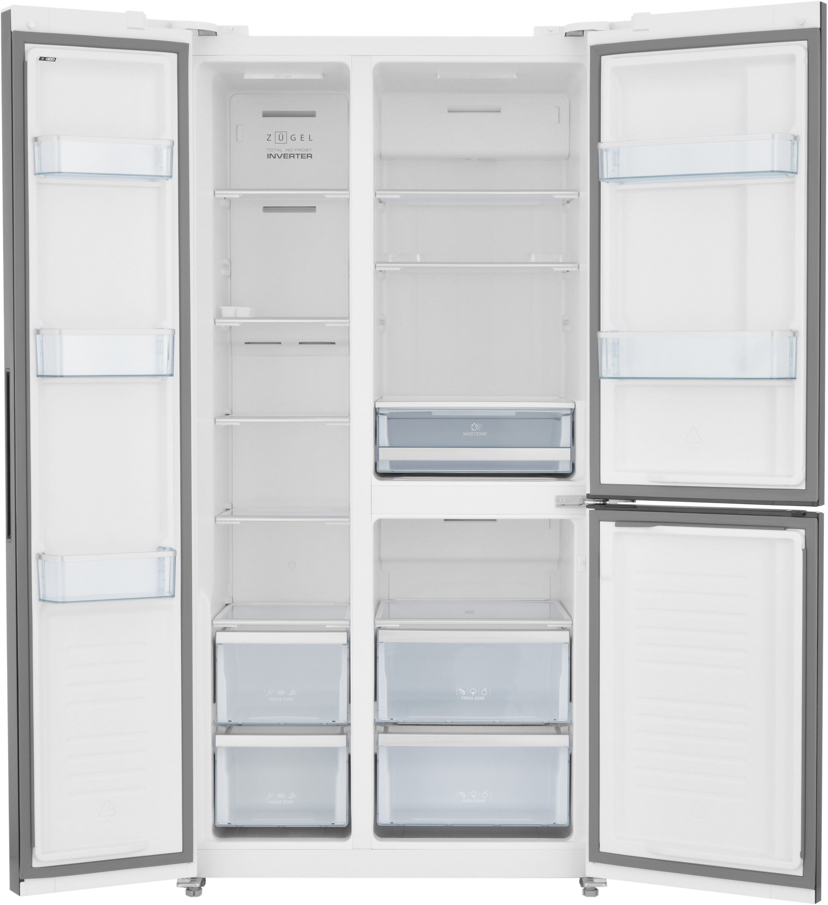 9185194 Холодильник Side by Side   ZUGEL ZRTD459GW белый STDN-0150027 - Вид №1