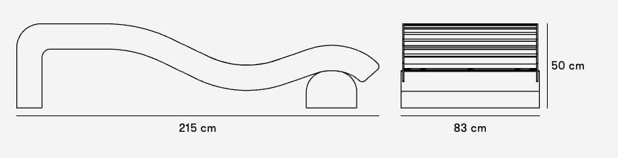 Стальная и деревянная скамья без спинки Nola Industrier SVALL ARCH-00089107 - Вид №4