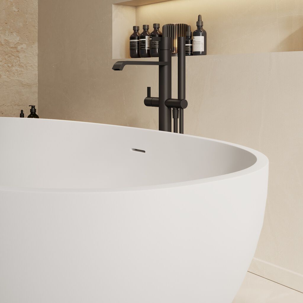 Овальная ванна в центре комнаты в Mineral Stone® RILUXA Тулуза ARCH-00032383 - Вид №5