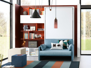 Диван-трансформер из ткани