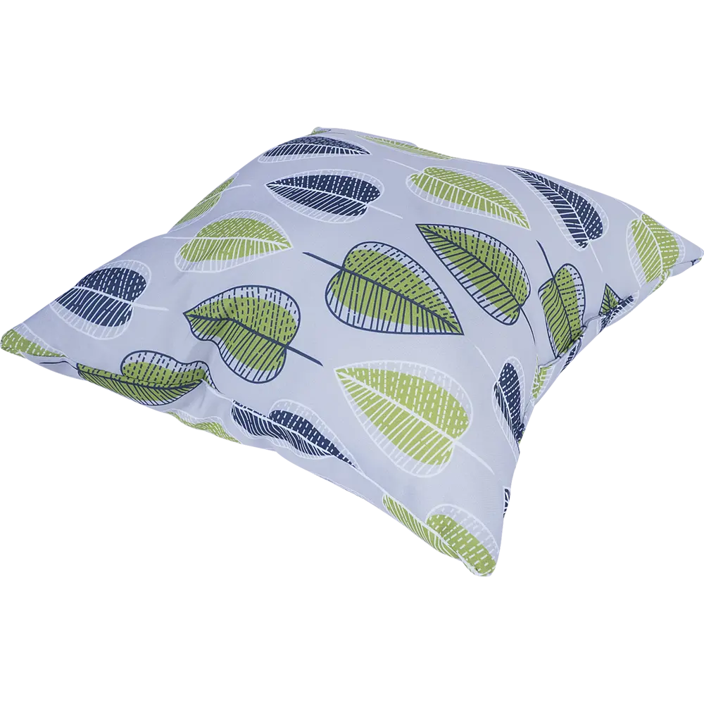 Подушка декоративная, 40х40 см, текстура листья, цвет серый SEASONS STLM-2156041 - Вид №1