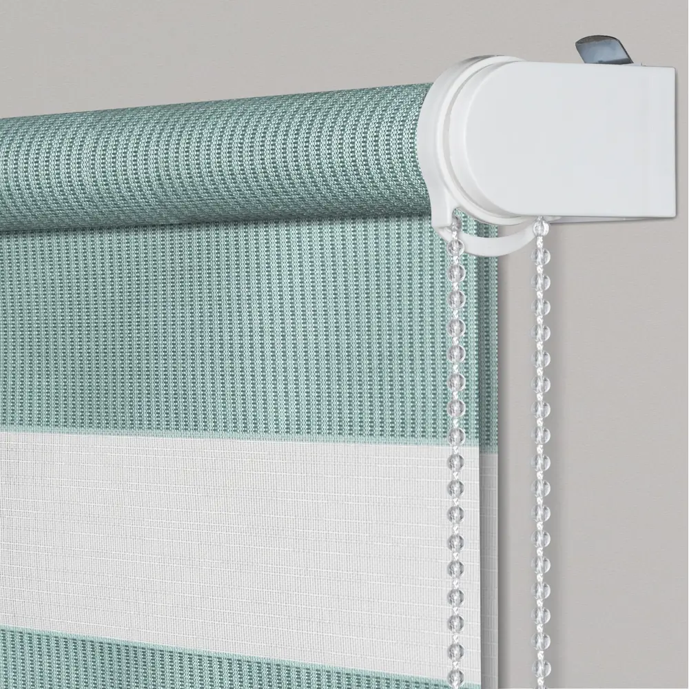 Рулонная штора день-ночь MIAMOZA Петер 180×175 см бирюзовая 89411404 STLM-1577982 - Вид №2