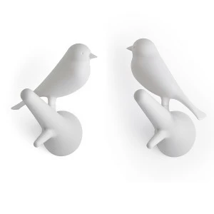 Вешалки настенные 2 шт белые Sparrow QUALY  00-3871300 Белый