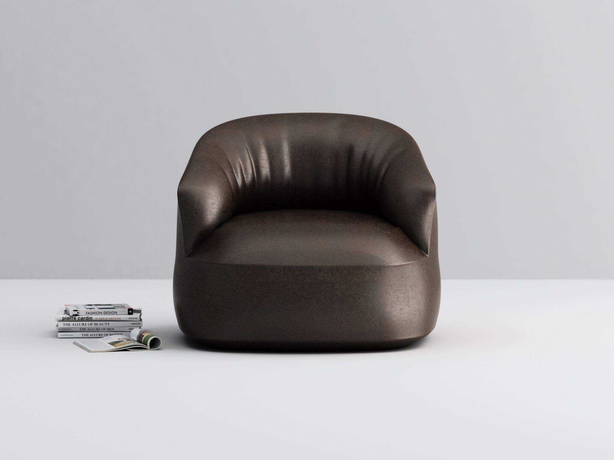 Вращающееся кресло из ткани или кожи Casamania & Horm Edith ARCH-00127927 - Вид №1