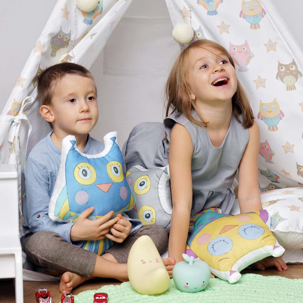 Вигвам для детей "Милые совята" VAMVIGVAM  281899 Белый;бежевый Santreyd  - Вид №2