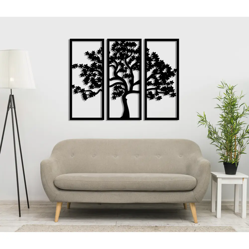 Панно декоративное Дерево МДФ 25x59 см черное Santreyd STLM-2189312 - Вид №1