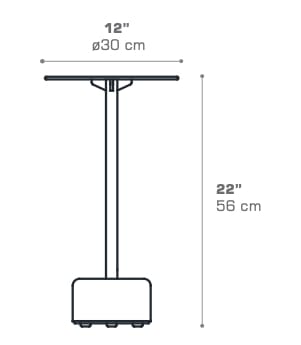 Квадратный стол с верхней частью HPL и тиковым или каменным основанием MAMAGREEN Glyph ARCH-00037805 - Вид №9
