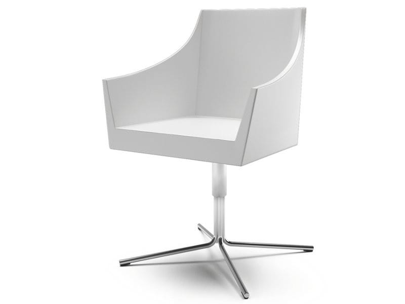 Кожаный спиц поворотный стул с подлокотниками Cizeta NOSS ARCH-00137027 - Вид №1