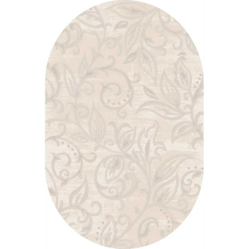 Ковер Milana 0A096A Beige-Beige овал 160x230 см Полиэстер цвет Бежевый