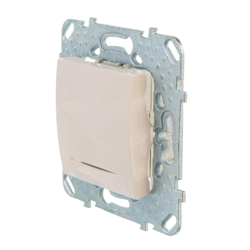 Выключатель встраиваемый Systeme Electric Unica 1 клавиша с подсветкой, цвет бежевый STLM-2159318 - Вид №3