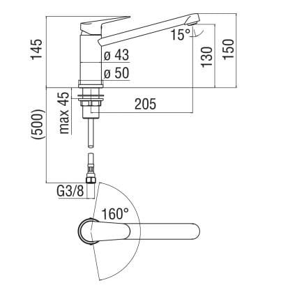 Кухонный смеситель для пола Nobili Blues ARCH-00069183 - Вид №1
