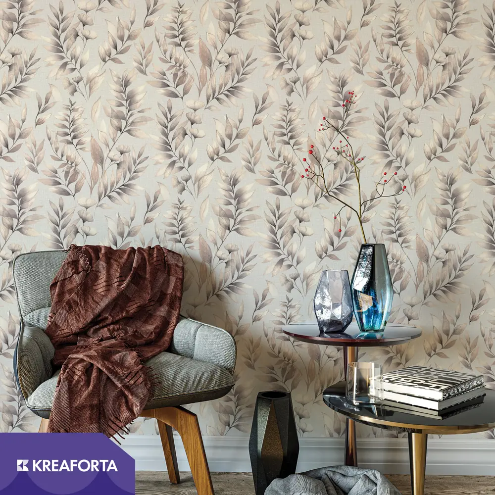 Обои флизелиновые Kreaforta Money серые 1.06 м KF72026-84 MoneyFlower STLM-2095611 - Вид №2