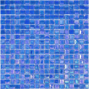 Декоративная мозаика NE24-20-295x295 29.5x29.5см стекло цвет синий ALMA Flicker15R