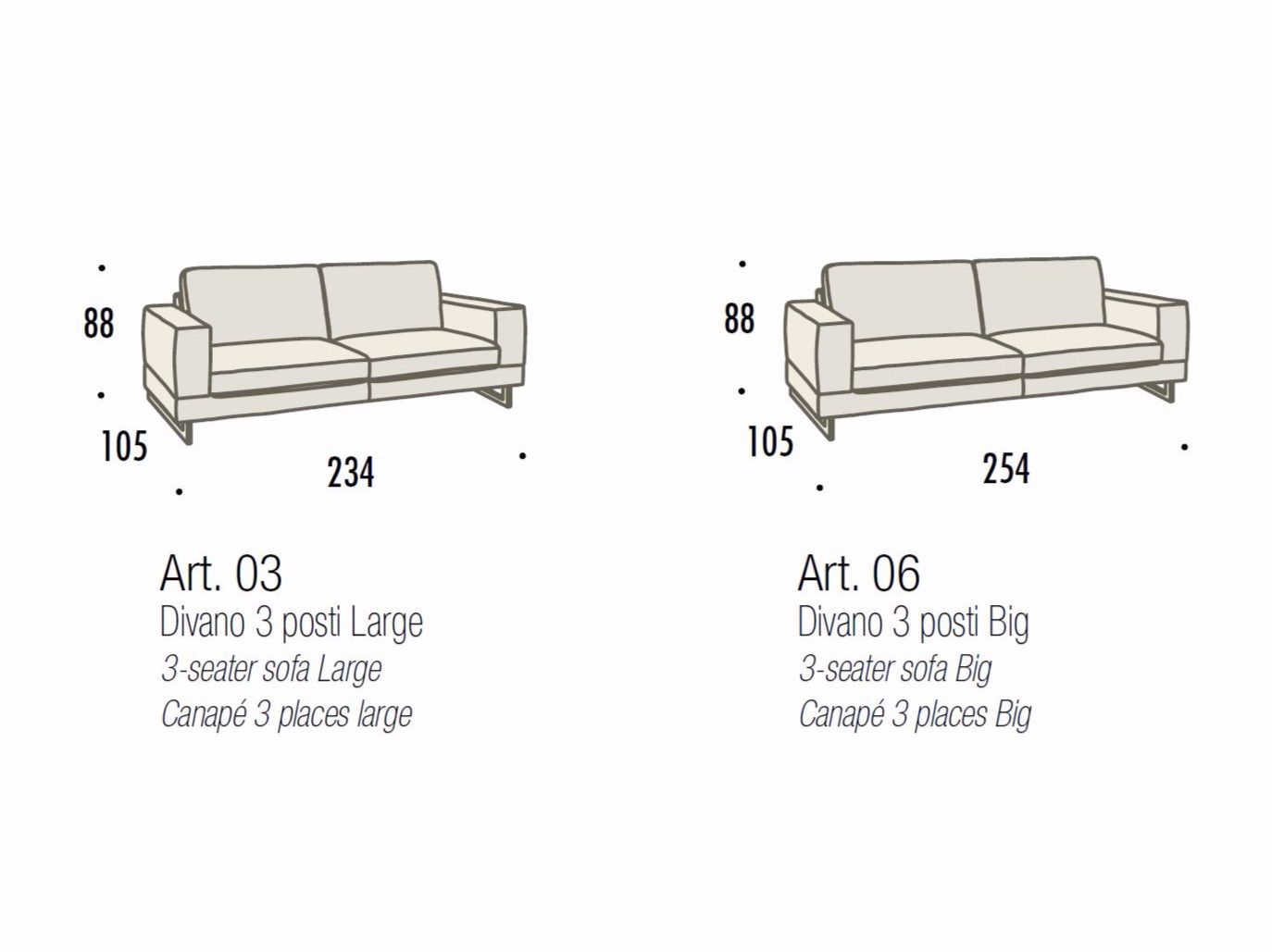 3-местный тканевый диван Felis Softliving ARCH-00128701 - Вид №4