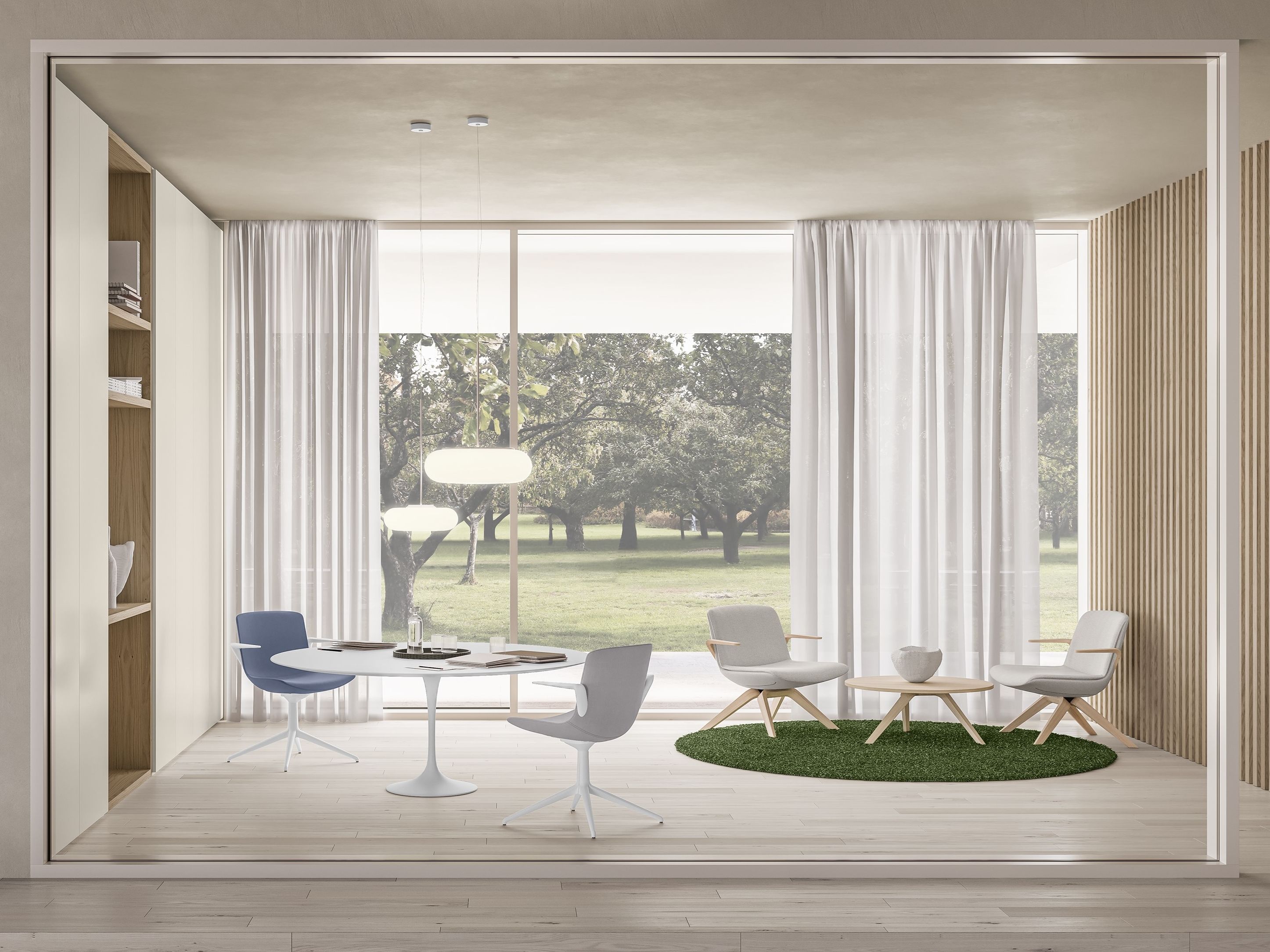 Ткань спиц поворотный стул с подлокотниками Sitland Milos ARCH-00141028 - Вид №3