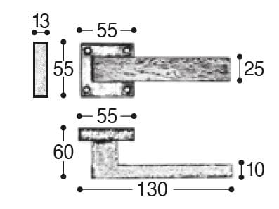 Бронзовая ручка на розетке GIARA ART DESIGN-BRONZE Onda ARCH-00066368 - Вид №4