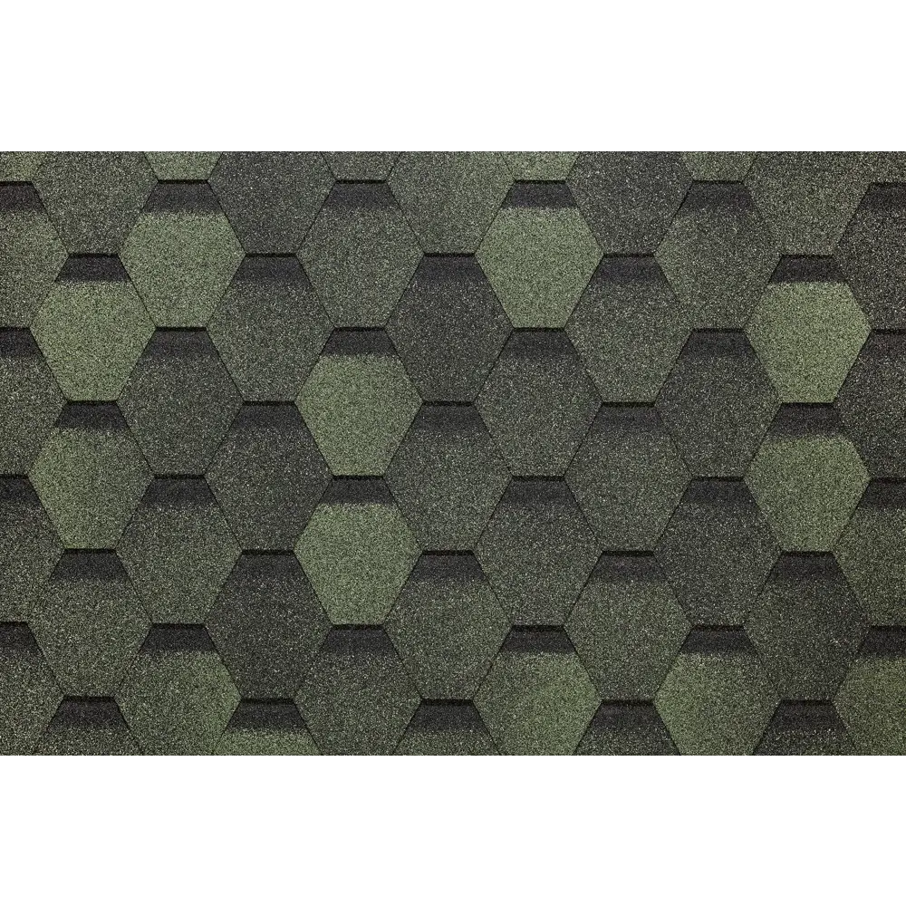 Гибкая черепица Docke Pie Евразия шестигранник зелёный 3 м² DÖCKE STLM-2045937 - Вид №1