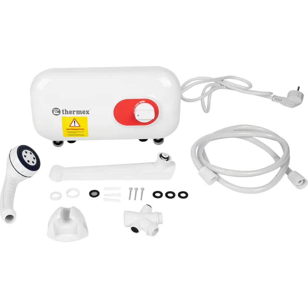 Проточный водонагреватель электрический Thermex Lanza 5.5 кВт белый с душевой лейкой и краном STLM-2014287 - Вид №2