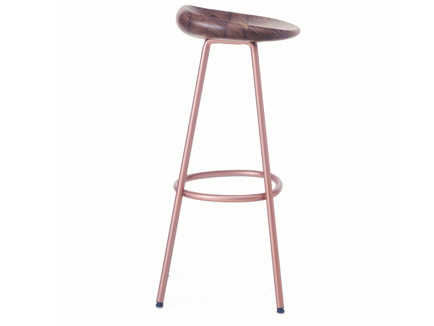 Высокий барный стул из стали и дерева BassamFellows ARCH-00031026 - Вид №8