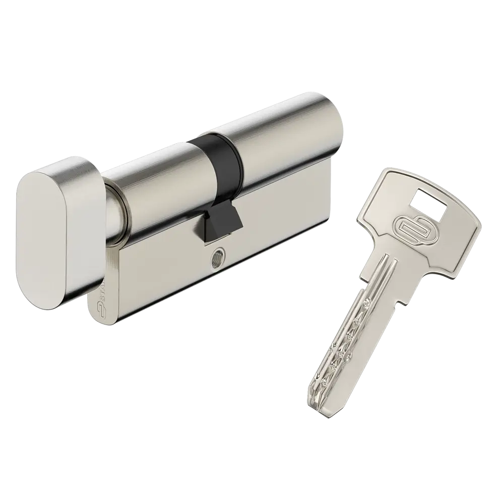 Цилиндр дверной STANDERS ключ-вертушка 35+45 мм хромированный 82625282 STLM-0032170 - Вид №1