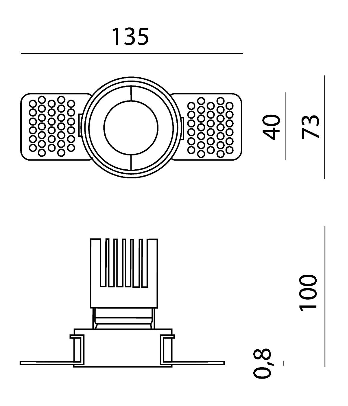 Алюминиевый утопленный круглый светодиодный прожектор Lucifero's Best ARCH-00035064 - Вид №10