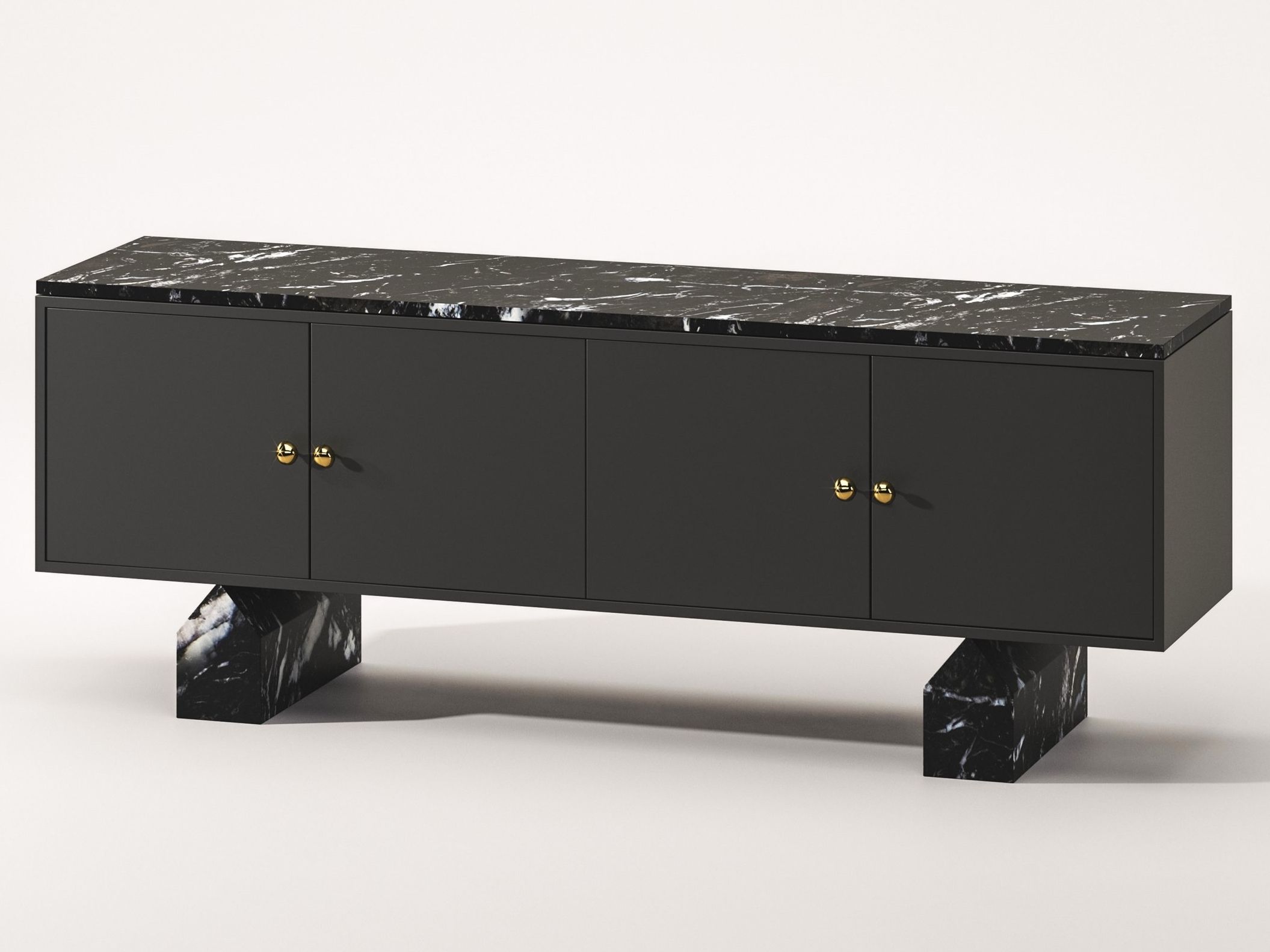 Мебель из лакированного дерева и мрамора Marquina Falsasquadra Nilde ARCH-00005455 - Вид №1