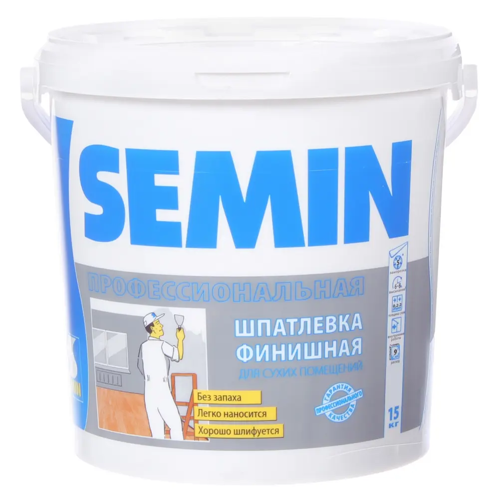 Шпатлевка финишная для сухих помещений Semin 15 кг STLM-2131934