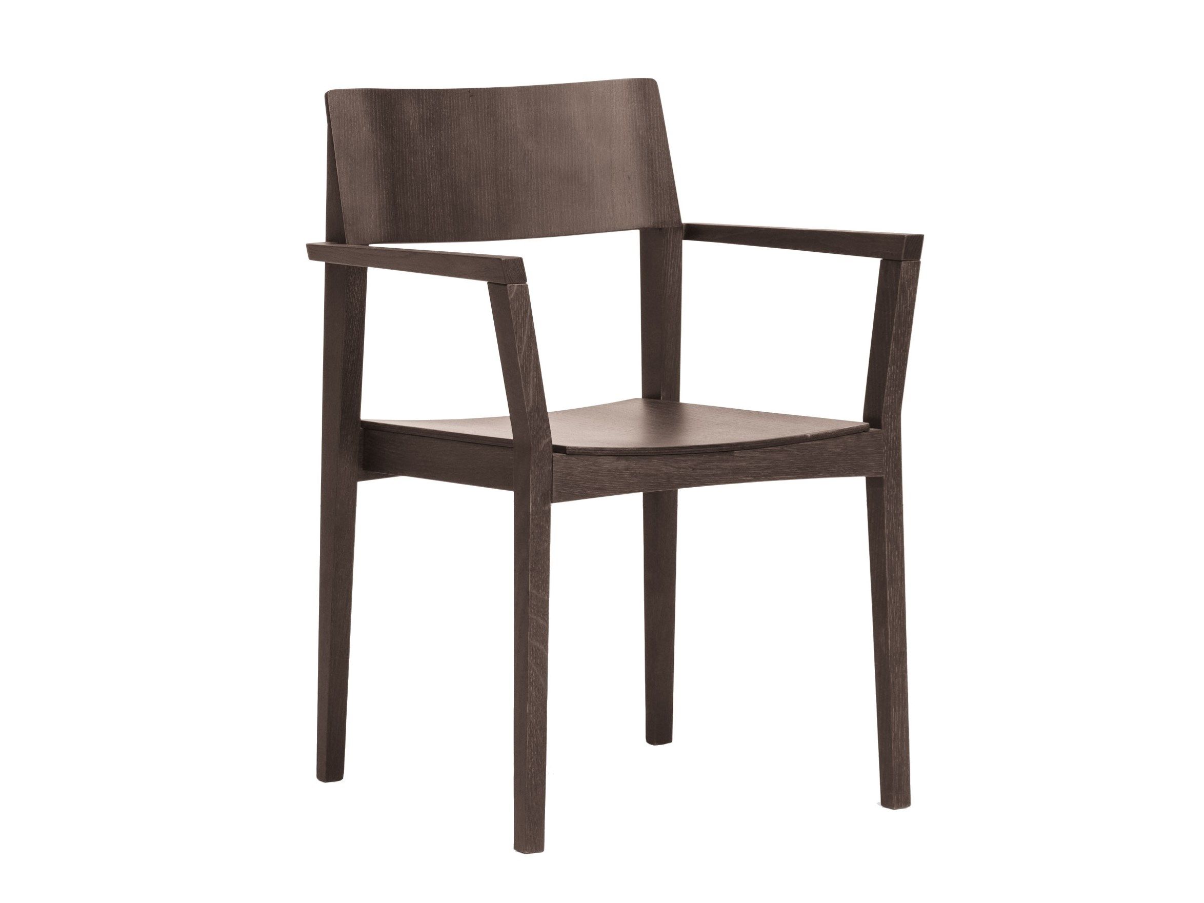 Деревянный штабелируемый стул с подлокотниками PIAVAL ELSA-Contract ARCH-00131839