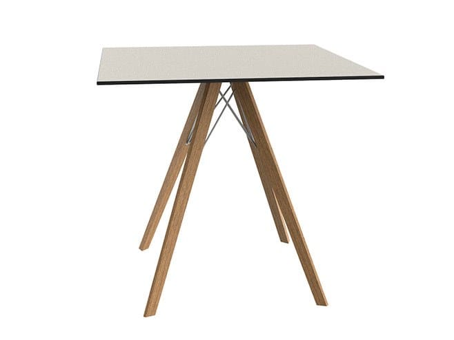 Квадратный обеденный стол в HPL Vondom Faz Wood ARCH-00000568 - Вид №2