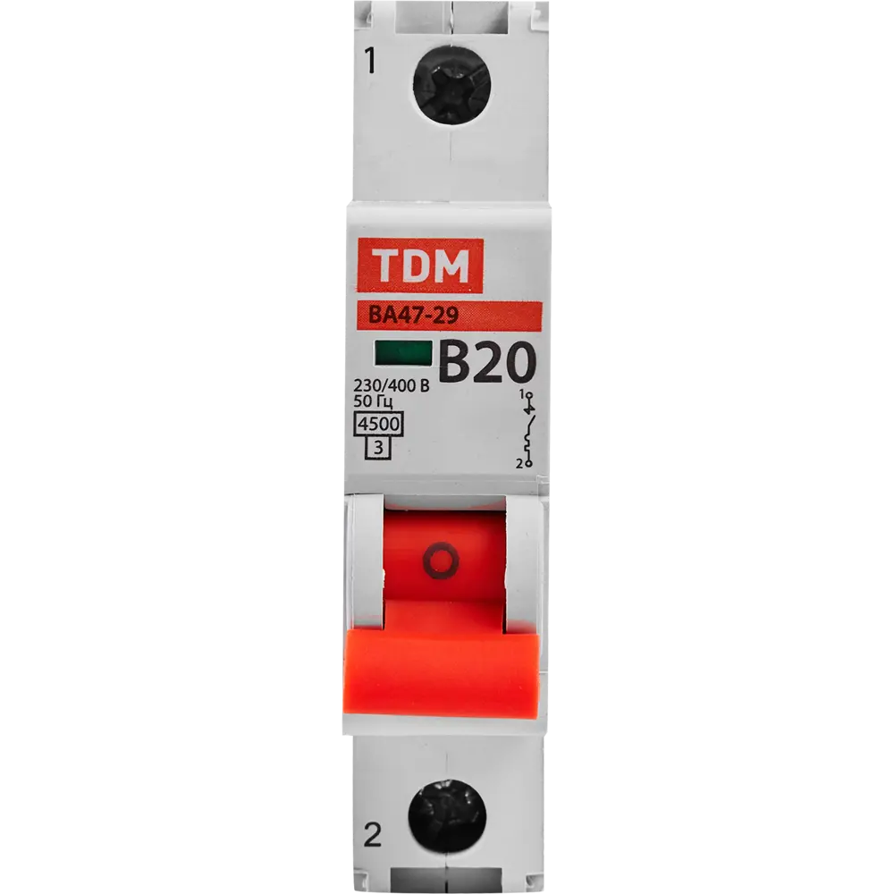 Автоматический выключатель TDM Electric ВА47-29 1P B20 для надежной защиты сети 89347176 STLM-1548926 - Вид №1