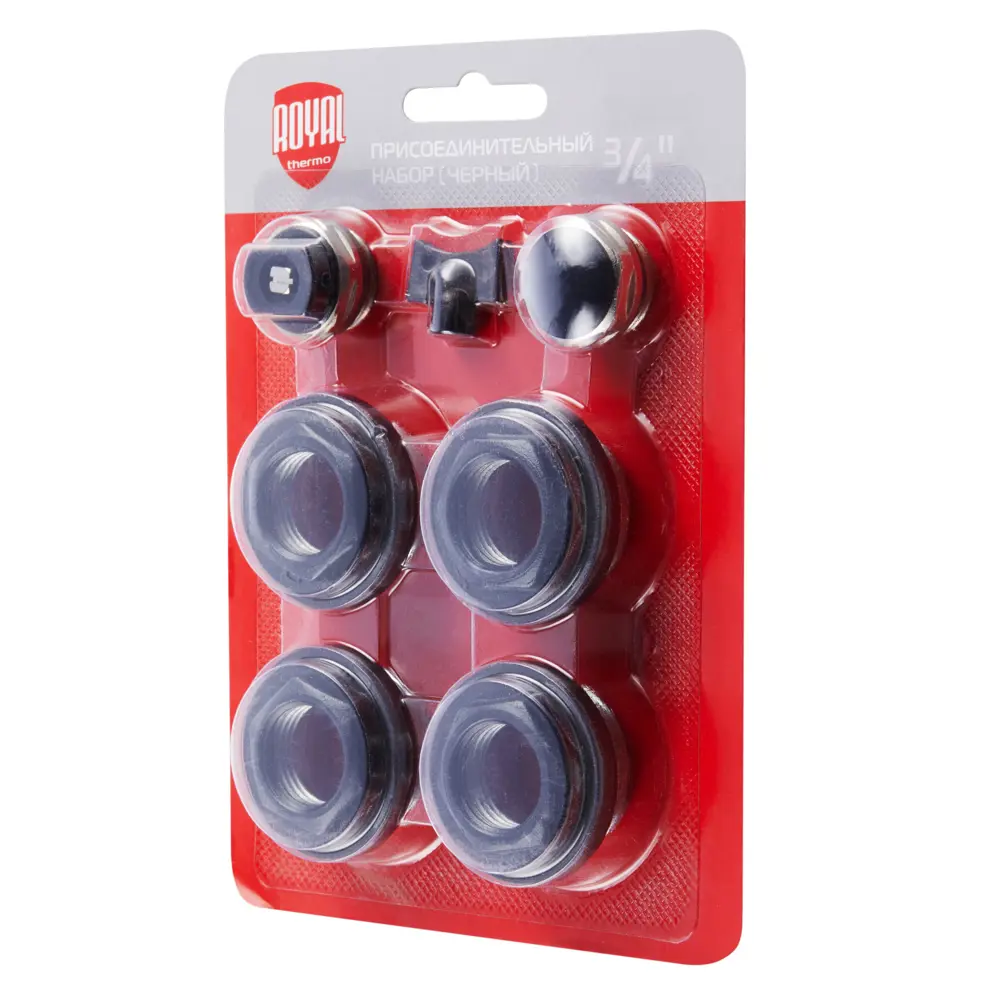 Монтажный комплект для радиатора Royal Thermo 3/4" сталь черный 7 шт STLM-2069978 - Вид №1