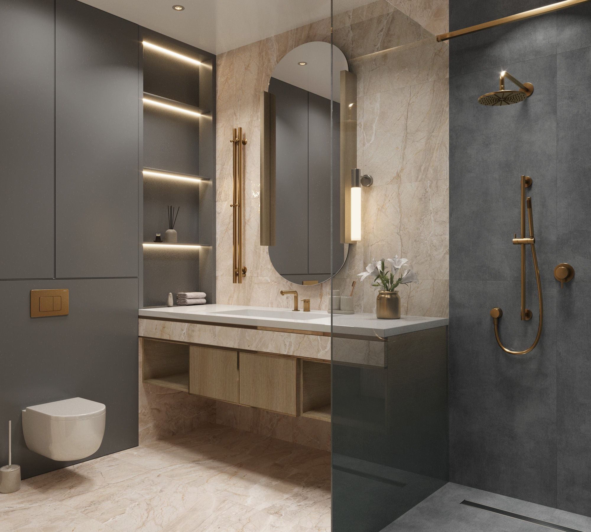 Керамогранит INTERA CREMA 60х60 Arcadia Ceramica CR6009-A  - Вид №3