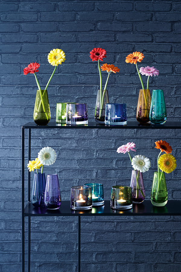 Ваза стеклянная в форме бутона мока 14 см Flower Colour LSA INTERNATIONAL - 253430 Коричневый  - Вид №5