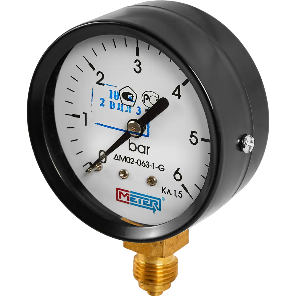 Манометр радиальный Метер 63 мм 6 бар 1/4" STLM-2049699 - Вид №1