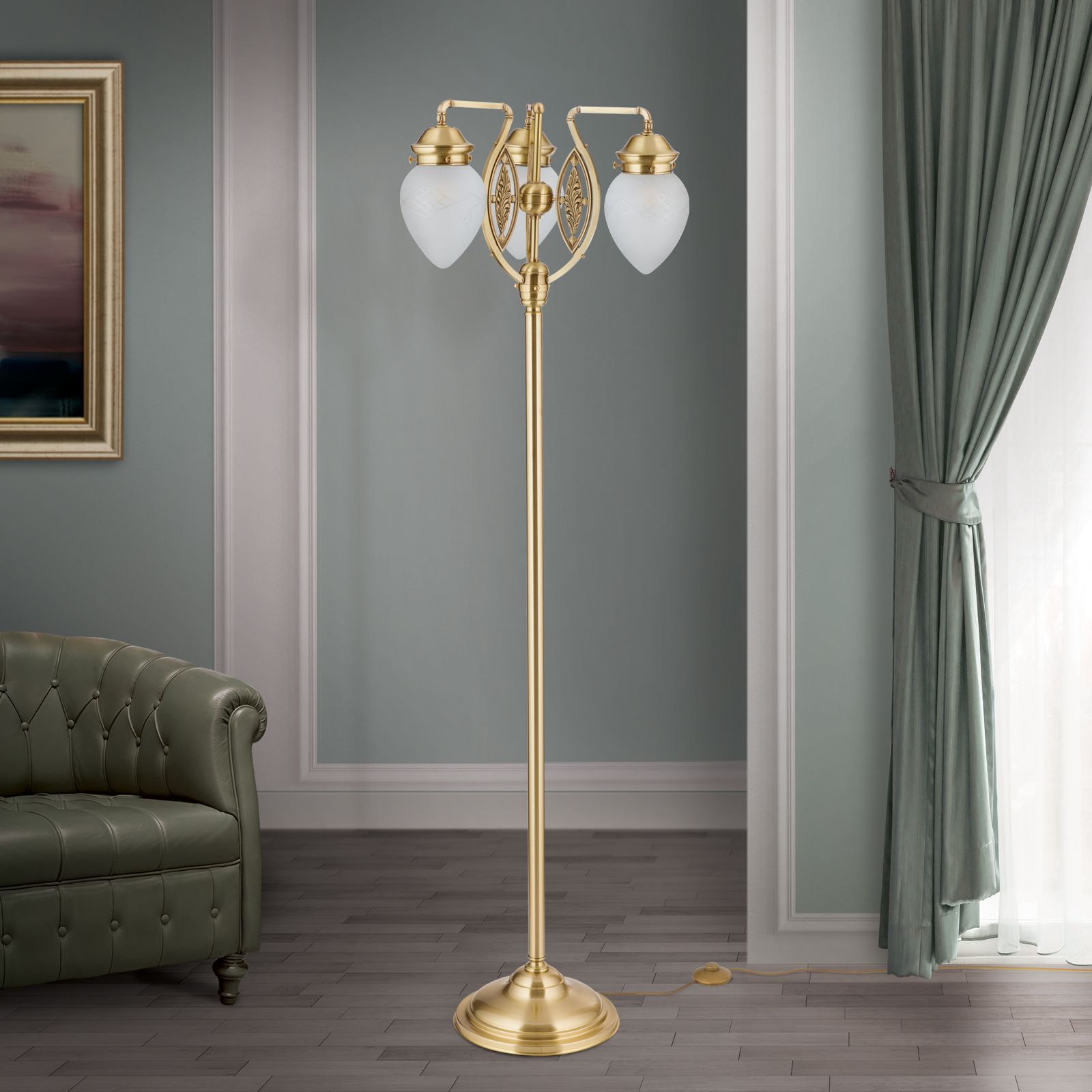 Торшер из латуни и стекла Orion Будапешт ARCH-00060563 - Вид №4