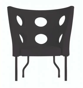Alias Мягкое кресло со съемным чехлом из ткани Flexus