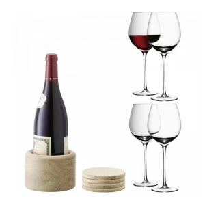 Набор из 4 бокалов для красного вина с подставками 750 мл Wine LSA INTERNATIONAL WINE 00-3863083 Прозрачный
