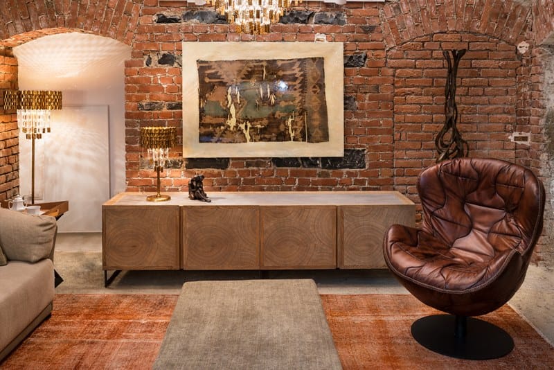 Шкаф из шпона и бетона с распашными дверями Mantellassi 1926 Tury ARCH-00146334 - Вид №7