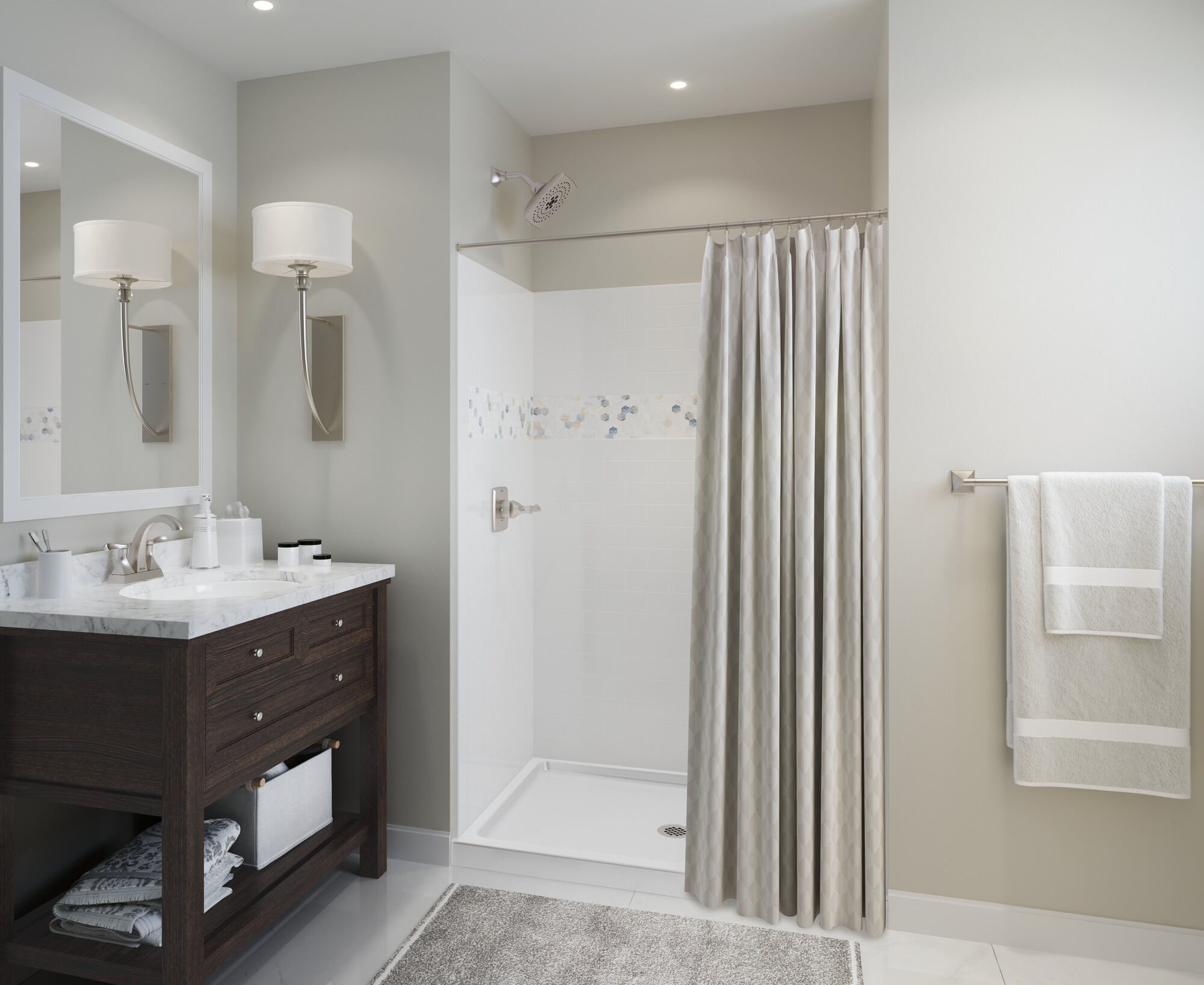 25741LF-SP Смеситель для ванной комнаты с двумя ручками Delta Faucet Everly Матовый никель Spotshield  - Вид №5