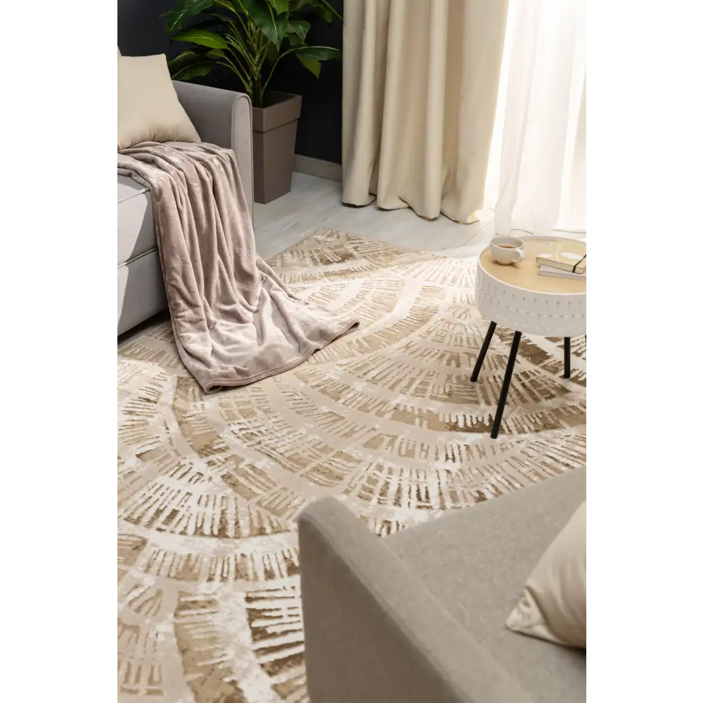 Ковер полиэстер Велори 18 I 80х200 см цвет бежевый CTIM STLM-2169174 - Вид №5