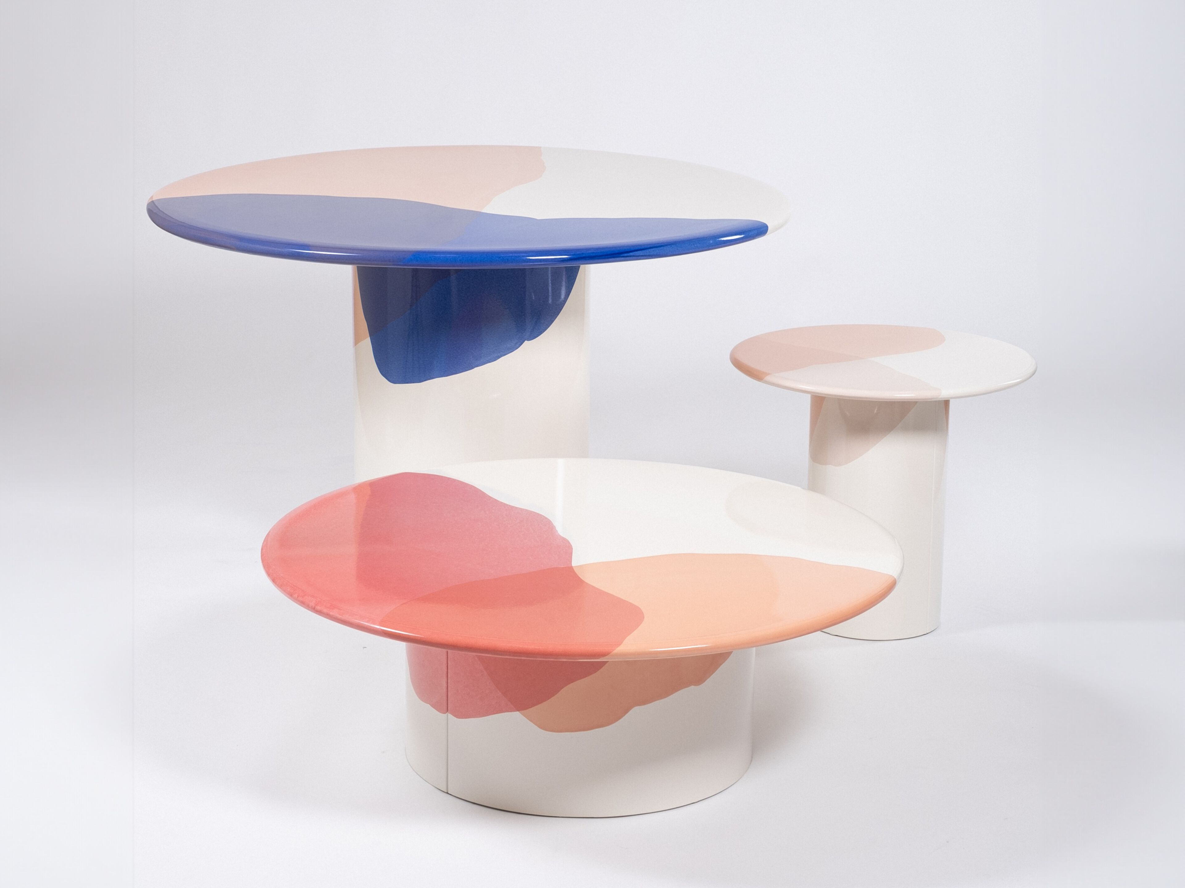 Высокий круглый стол из эмалированной стали Patrick Jouin Edition Drop ARCH-00018944 - Вид №1