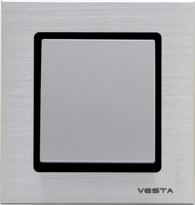 90632315 Выключатель встраиваемый Exclusive Silver Metallic FVK050201SER 1 клавиша цвет серебристый STLM-0318495 VESTA-ELECTRIC