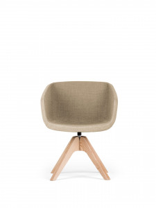 AA4099 Chair with 4 legs swivel wooden base True Design Arca